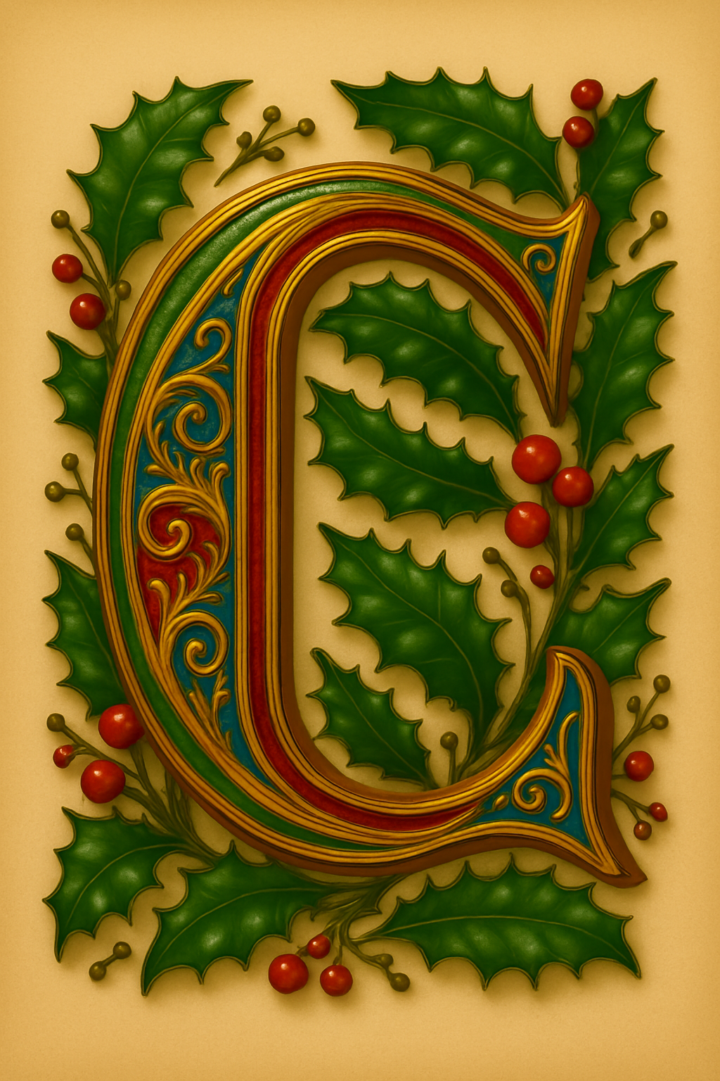Illuminated Initial – Premium Decorative Letter Art
