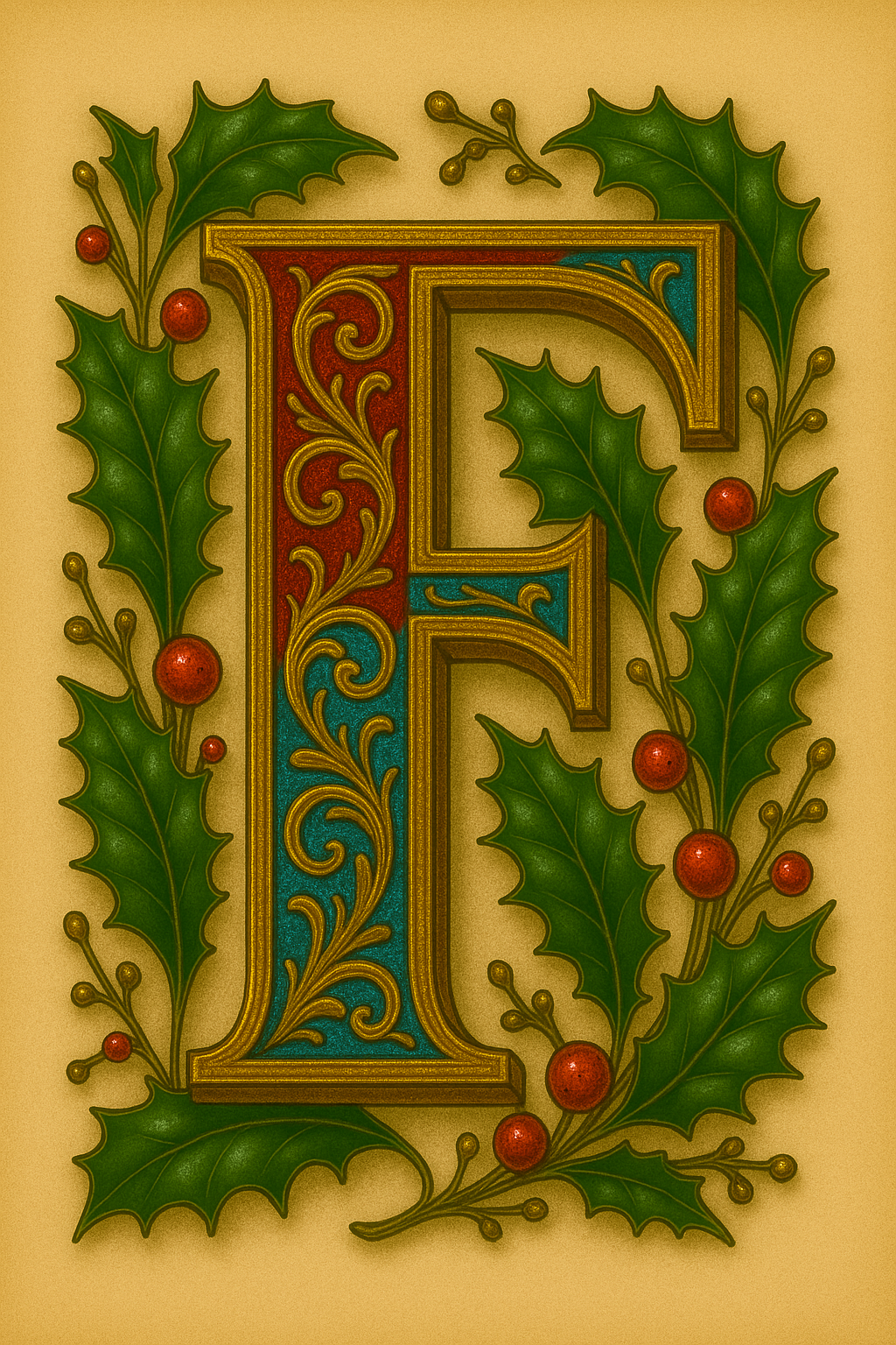 Illuminated Initial – Premium Decorative Letter Art