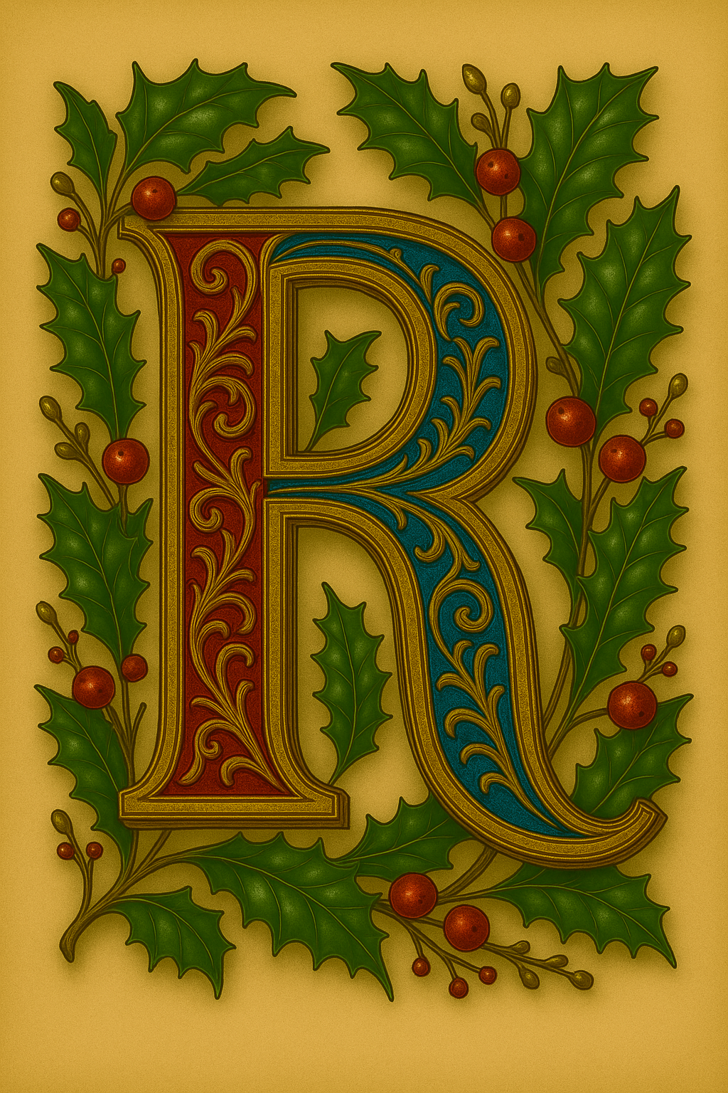 Illuminated Initial – Premium Decorative Letter Art
