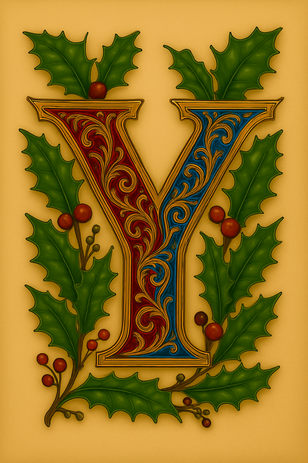 Illuminated Initial – Premium Decorative Letter Art